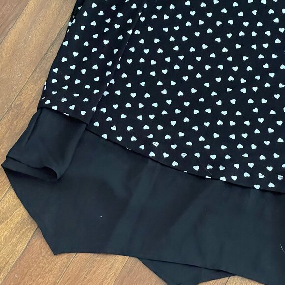 New Adrianna Papell Plus Black and Ivory Heart Print Blouse Size 3X - Picture 15 of 16